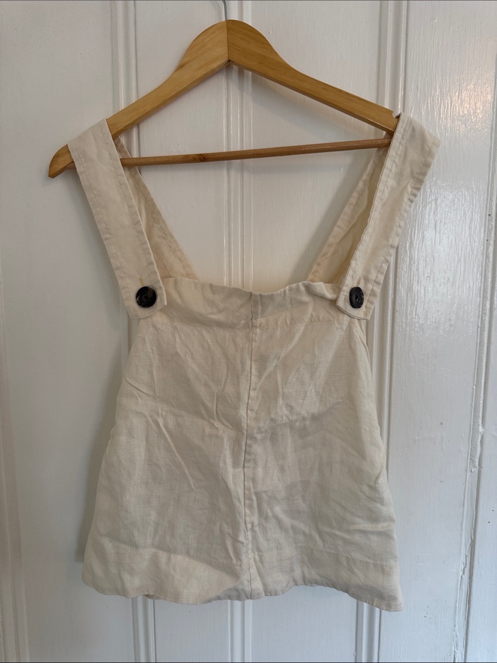 Everlane Natural Linen Tank with Crossback Straps